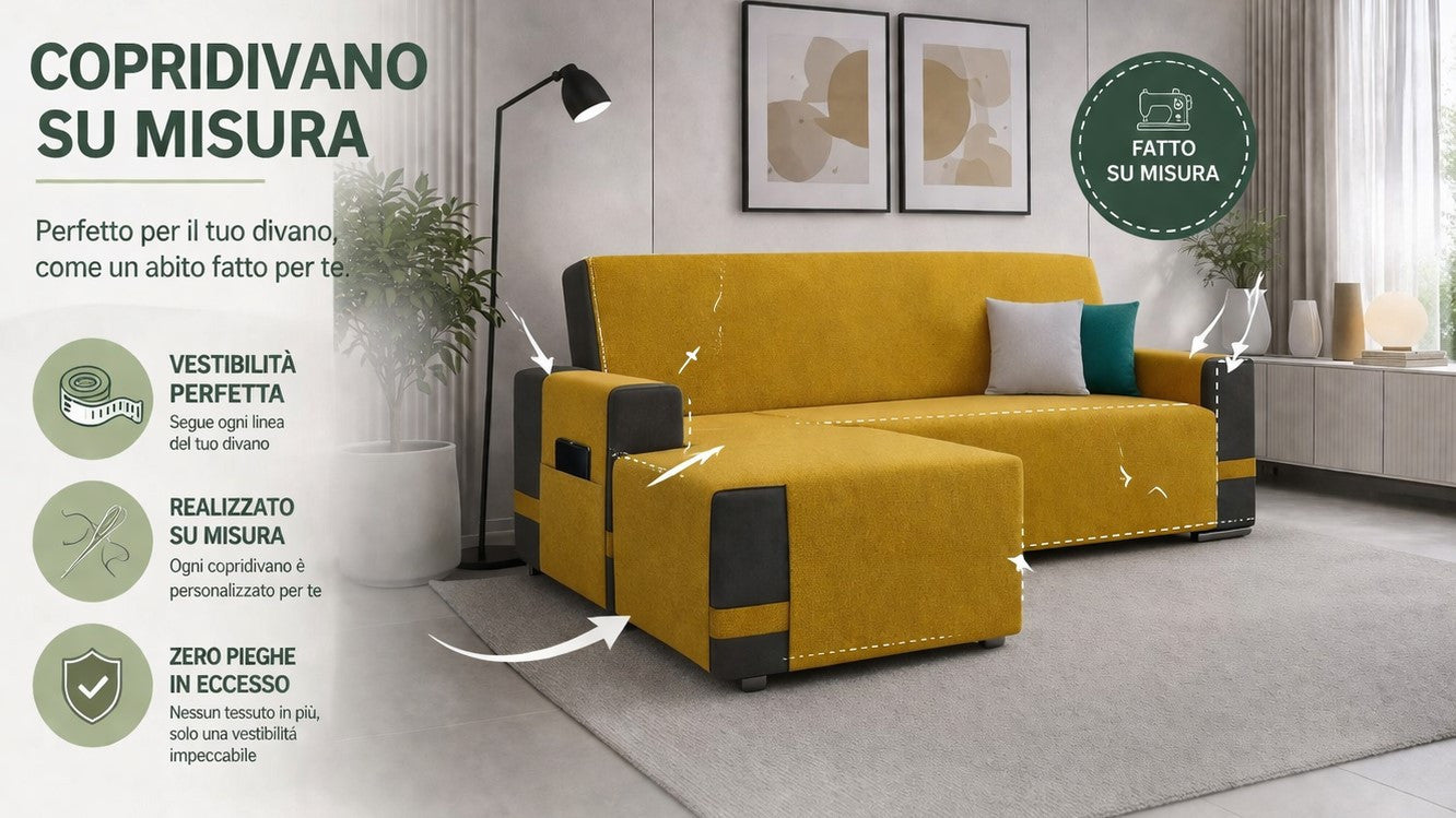 Salvadivano COVER | Copridivano con Penisola - ARMOR nero