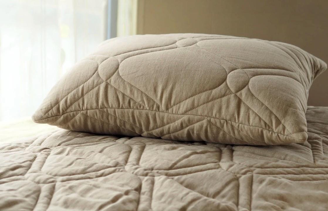 Linen and wool pillow